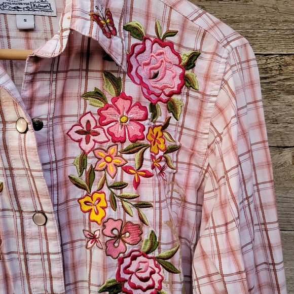 Panhandle Slim Pink Snap Front Shirt - Picture 5 of 7